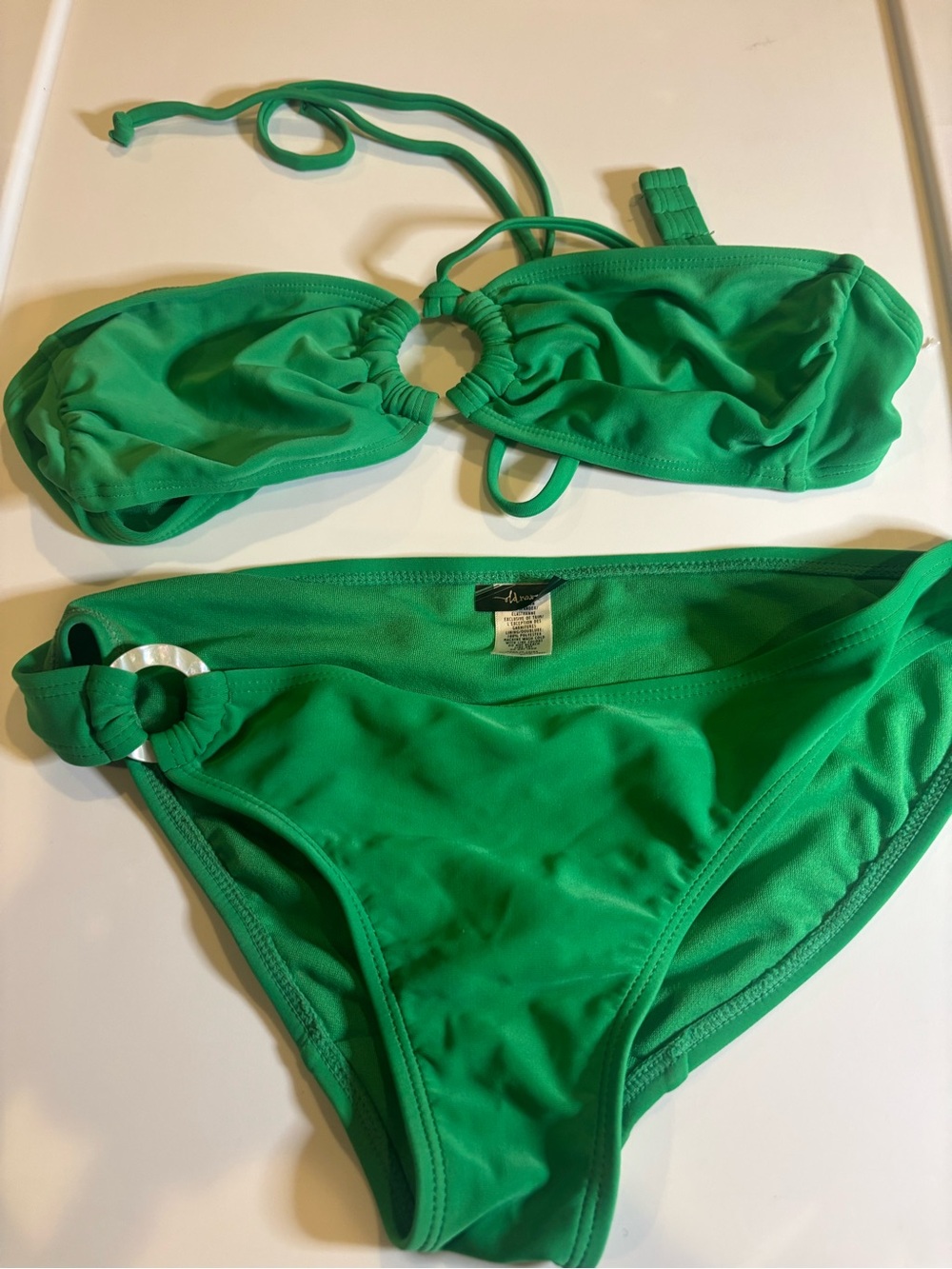 Old Navy Green Bikini Set with Ring Detail
